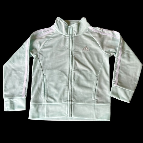 Adidas Girls 2 Piece Track Suit Mint Green Size 4 NWT - Picture 3 of 13